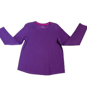 NWOT Sonoma Lifestyles Ladies Long Sleeve Ribbed Pullover Shirt - Size L